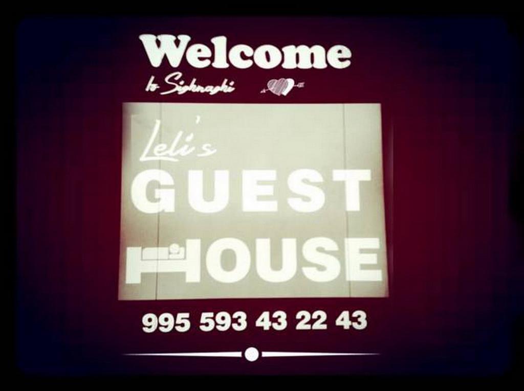 Lelis Guest House Sighnaghi Eksteriør billede